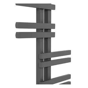 Rinse Designer Bathroom Heated Towel Rail Warmer Reversible Radiator 1000 x 550mm Anthracite for Bathroom & Kitchen