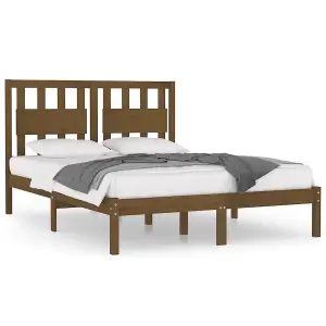 Berkfield Bed Frame Honey Brown Solid Wood Pine 120x200 cm