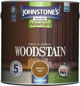 Johnstone's Indoor & Outdoor Woodstain Natural Oak - 2.5L