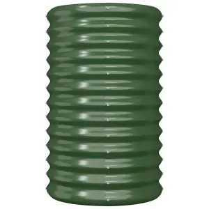 Berkfield Garden Planter Powder-coated Steel 40x40x68 cm Green