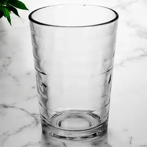 Queensway Home & Dining 200ml 6 Pcs London Drinking Glasses Sets Glassware Patterned Water Cup Juice Cocktail Tumbler