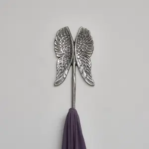 Melody Maison Antique Silver Angel Wings Wall Hook