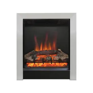 Athena Chrome & Black Inset Electric Fire