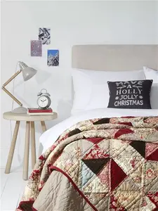 John Lewis Patchwork Quilted Bedspread, Ruby