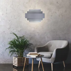 First Choice Lighting Grey Ombre 5 Tier Ceiling Light Shade