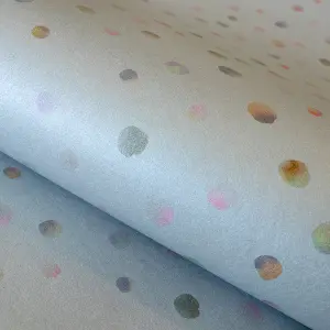 Galerie Great Kids Light Blue Smooth Glitter Watercolor Dots Wallpaper Roll