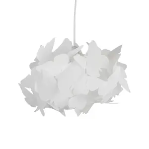 First Choice Lighting White Butterfly Easy Fit Light Shade