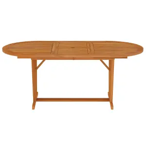 Berkfield Garden Table 200x100x75 cm Solid Wood Eucalyptus