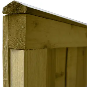 Flat Top Feather Edge Fence Panel (Pack of 5) Width: 6ft x Height: 3ft Vertical Closeboard Planks Fully Framed