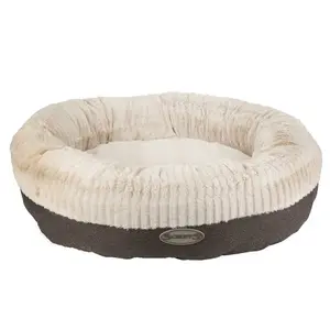 Ellen Polyester Pet Bed Charcoal/Ivory / 15cm H x 75cm W x 75cm D