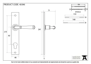 From The Anvil External Beeswax Regency Lever Espag. Lock Set