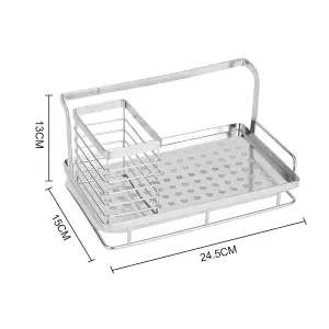 Stainless Steel Sink Organizer with Drain Tray