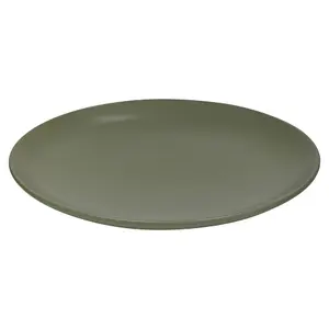 Queensway Home & Dining 26cm Diameter 24 Pcs Green Coloured Stone Ceramic Dinnerware Crockery Plates Bowls Dining Set