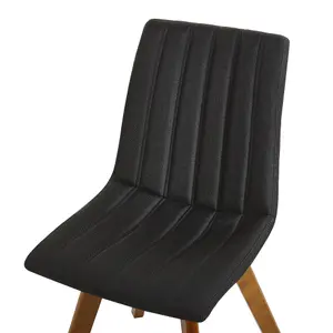 Set of 2 Dining Chairs CALGARY Black