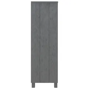 Berkfield Book Cabinet Dark Grey 85x35x112 cm Solid Wood Pine