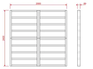 Wooden shed bases 10x8 (W-295cm x D-240cm), made of 38mm x 89mm