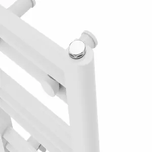 Right Radiators Prefilled Thermostatic Electric Heated Towel Rail Straight Ladder Warmer Rads - White 800x500 mm