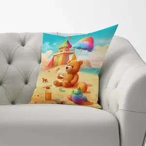 Donkey On A Beach Holiday Cushions 60cm x 60cm