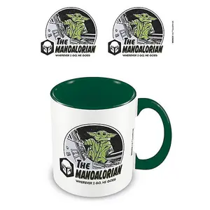 Star Wars: The Mandalorian Wherever I Go He Goes Mug Green/White (One Size)