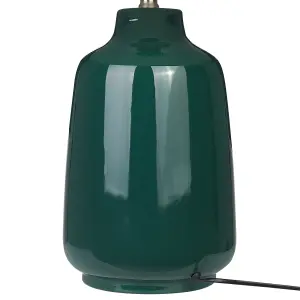 Ceramic Table Lamp Green CARETA