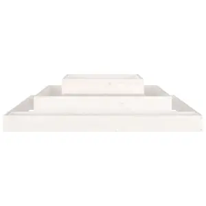 Berkfield Planter White 110x110x27 cm Solid Wood Pine