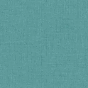 Grandeco Linen Textured Plain Wallpaper, Deep Teal