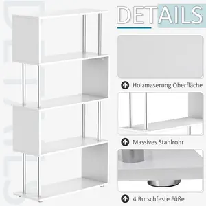 Charest 145cm H x 80cm W Standard Bookcase Matte White