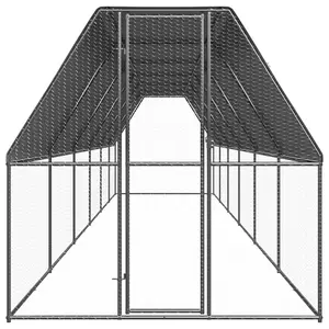 Outdoor Chicken Cage 2x12x2 m Galvanised Steel