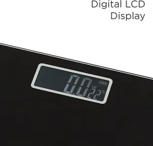 BLACK+DECKER BXBS0002GB Digital Bathroom Scale, Tempered Glass, Black