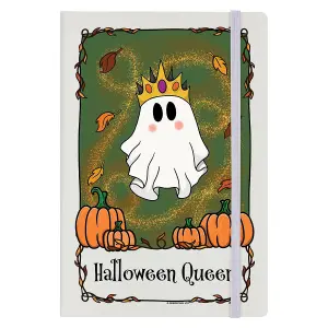 Grindstore Halloween Queen Ghost Tarot Hard Cover A5 Notebook Cream/Green (One Size)