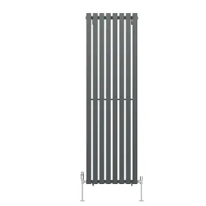 Right Radiators 1800x550 mm Vertical Single D Shape Flat Panel Designer Radiator Anthracite