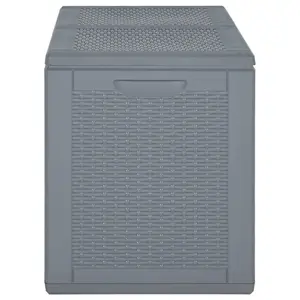 Berkfield Garden Storage Box Grey PP Rattan 180 L