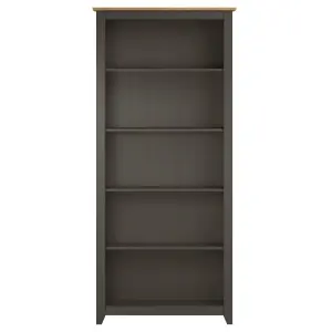 Capri Carbon Grey tall bookcase