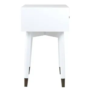 1 Drawer Bedside Table White