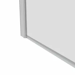 SunDaze 6mm Toughened Safety Glass Curved Pivot Shower Bath Screen with Towel Rail - 1400x800mm Chrome