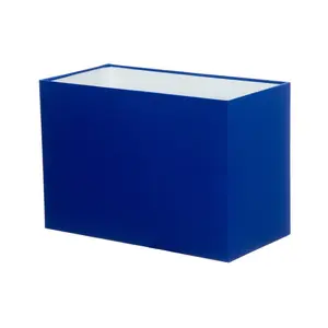 Cotton Rectangle Lamp Shade ( Screw On ) Royal Blue / 20cm H x 30cm W x 15cm D