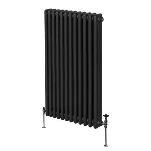 Traditional 3 Column Radiator - 1500 x 562 mm - Black