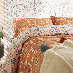 furn. Folk Flora Floral Reversible Duvet Cover Set