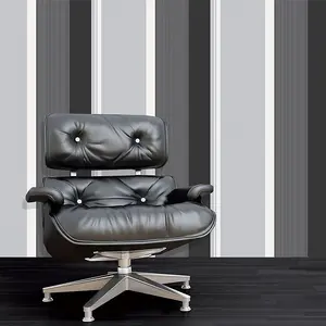 Stripe Wallpaper Bold Charcoal Grey Black White Silver Luxury Modern