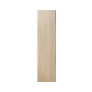 GoodHome Alpinia Oak effect shaker Tall Appliance & larder Clad on end panel (H)2400mm (W)610mm