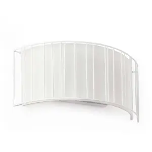 Luminosa Linda 2 Light Indoor Wall Light White with Shade, E27