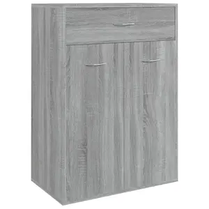 Berkfield Shoe Cabinet Grey Sonoma 60x35x84 cm Engineered Wood