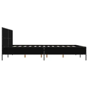 Berkfield Bed Frame without Mattress Black 140x190 cm