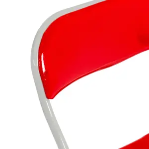 Harbour Housewares - Coloured Padded Folding Chair - Red