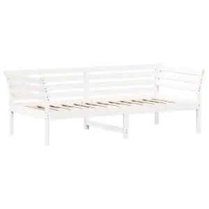 Berkfield Day Bed without Mattress White 100x200 cm Solid Wood Pine