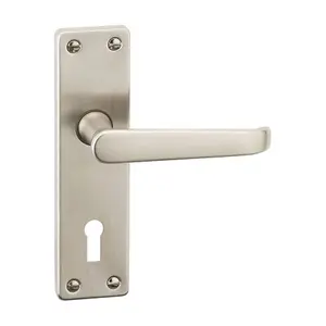 URBNLIVING 150mm Length Victorian Scroll Metal & Satin Nickel Keyhole Lever Latch Door Handle