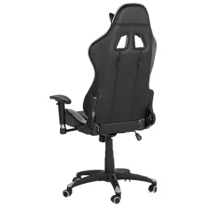 Gaming Chair Faux Leather Silver KNIGHT