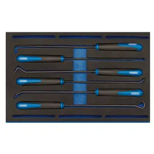 Draper Long Reach Hook and Pick Set in 1/4 Drawer EVA Insert Tray (6 Piece) 63494