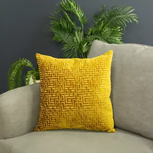 Paoletti Delphi Velvet Jacquard Feather Rich Cushion