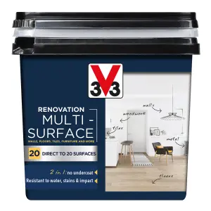 V33 Renovation Bohemian Rose Satinwood Multi-surface paint, 750ml